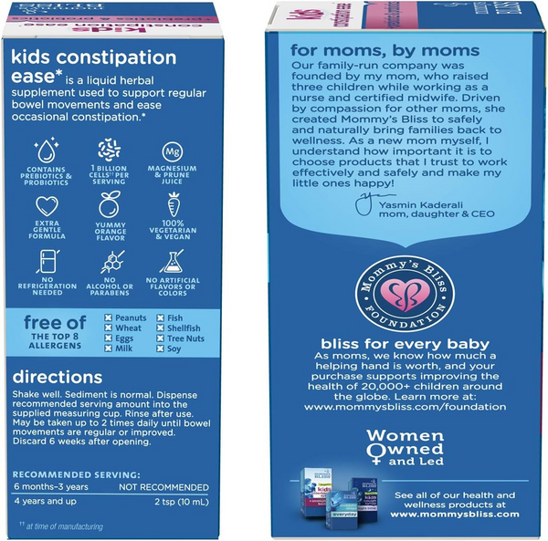 Mommy's Bliss Kids Constipation Ease Color Multicolor Size 4 Oz