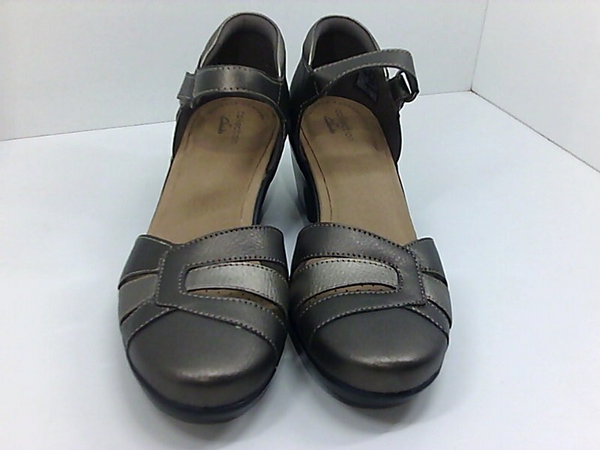 Clarks Womens 15-807 Open Toe None Heels Pair of Shoes