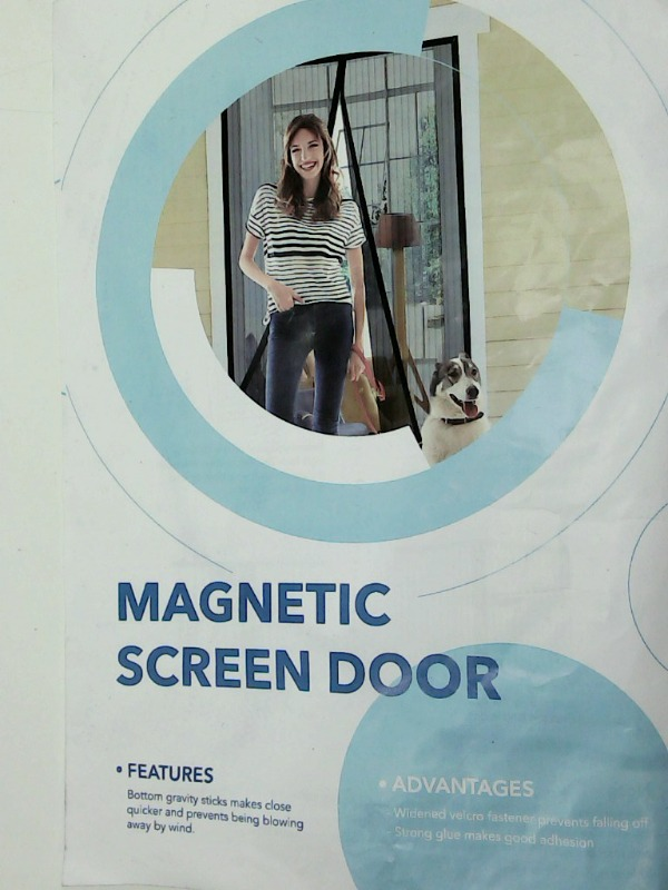 Magnetic Screen Door Color Black Size 37 X 82 Inches