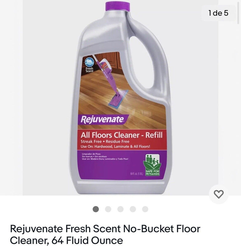 Rejuvenate Fresh Scent No Bucket Floor Cleaner 64 Fluid Ounce