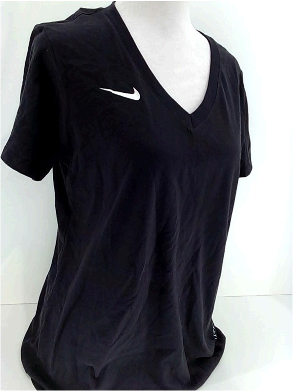 Nike Womens DRI-FIT TEE V-NECK Regular Short Sleeve Top Size Small