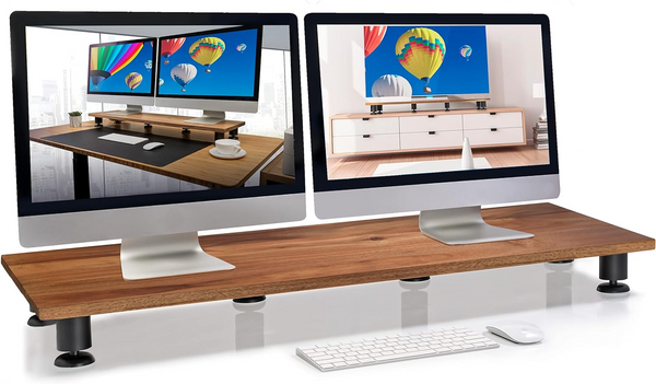 Nordik Large Dual Monitor Lift Tan 4201x1051x472 Inches