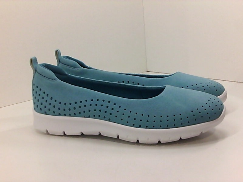 Clarks Womens STED ALLENASEA AQUA Closed Toe None Flats Pair of Shoes