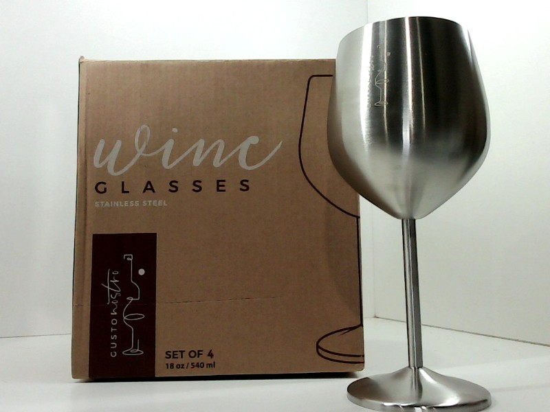 Gusto Wine Glass Color Silver Size Set Of 4 18oz/540ml