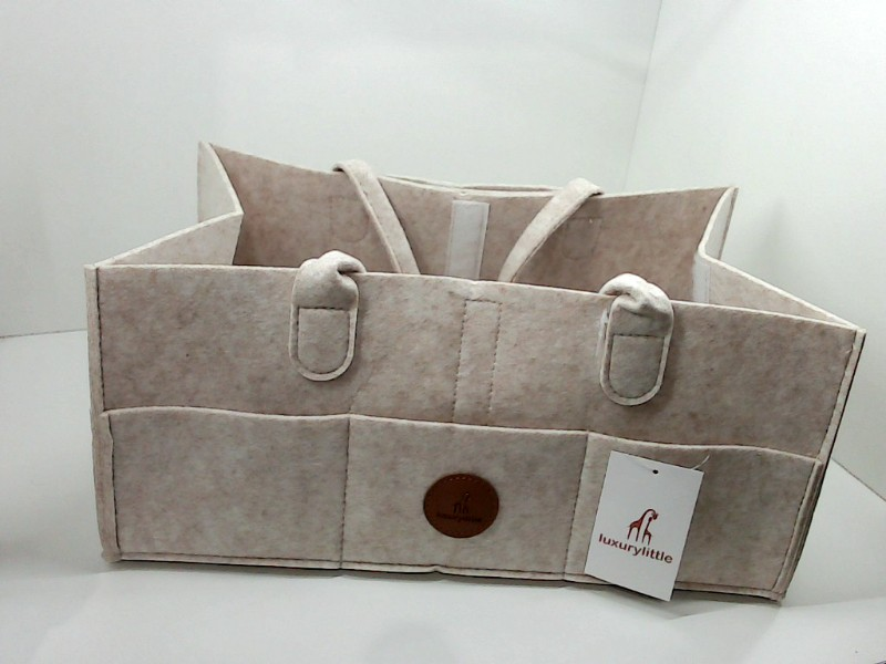 Luxury Little Baby Diaper Caddy Color Tan Size 16x7 Inch