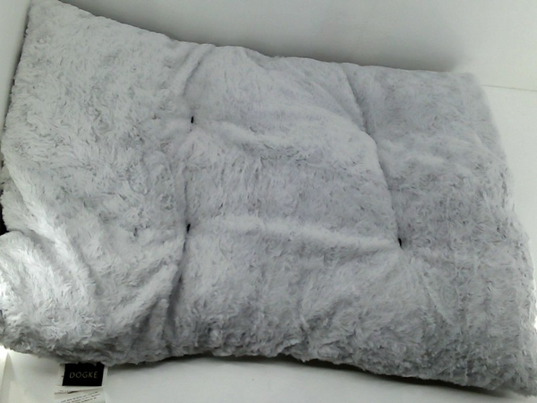 Dogke Washable Dog Bed Deluxe Fluffy Plush Color Silver Size Medium