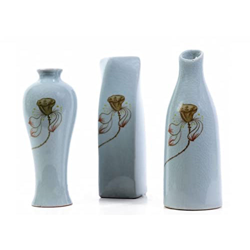 Bella bode Tall Ceramic Vase Set Home Décor Table Flower Small Set of 3