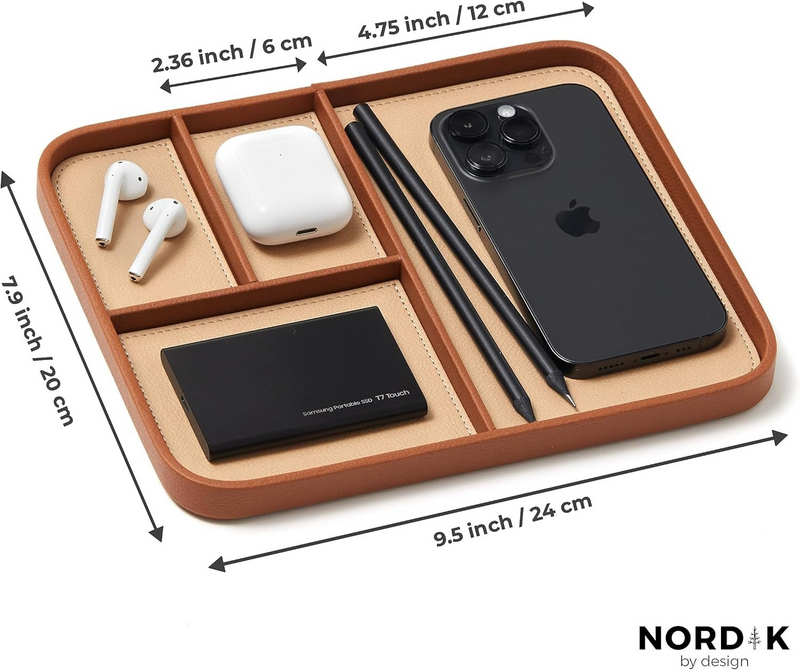 Nordik  Valet Tray Color Saddle Brown Size One Size