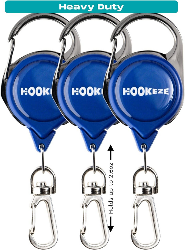 Multipurpose Zinger Retractor Pack of 3 Color Royal Blue Size 4.1 & 27g