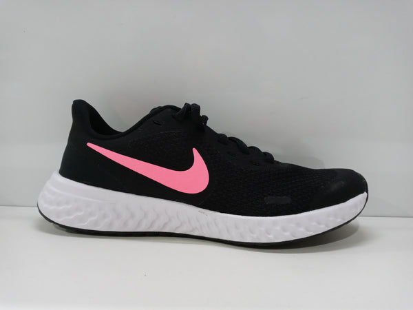 Nike Girls Size 4.5 Y Black Pink Revolution Pair Of Shoes