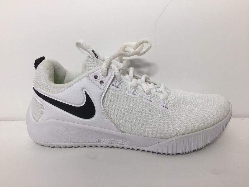 NIKE Men SIZE 5 WHITE/WHITE ZOOM Pair Of Shoes