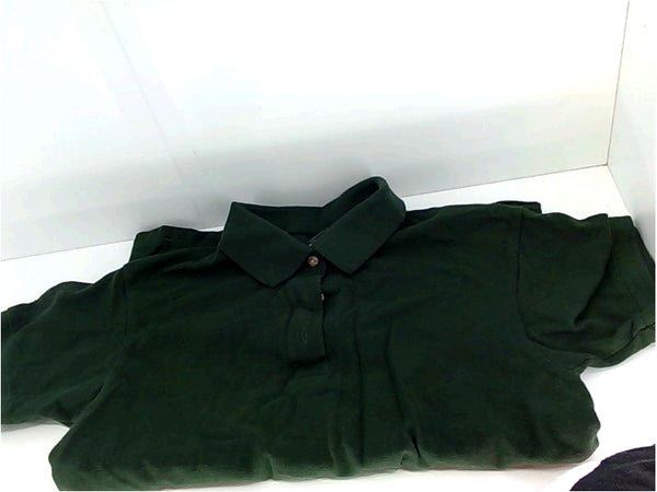 Gildan Mens Short Sleeve Polo Shirt Color Green Size Small