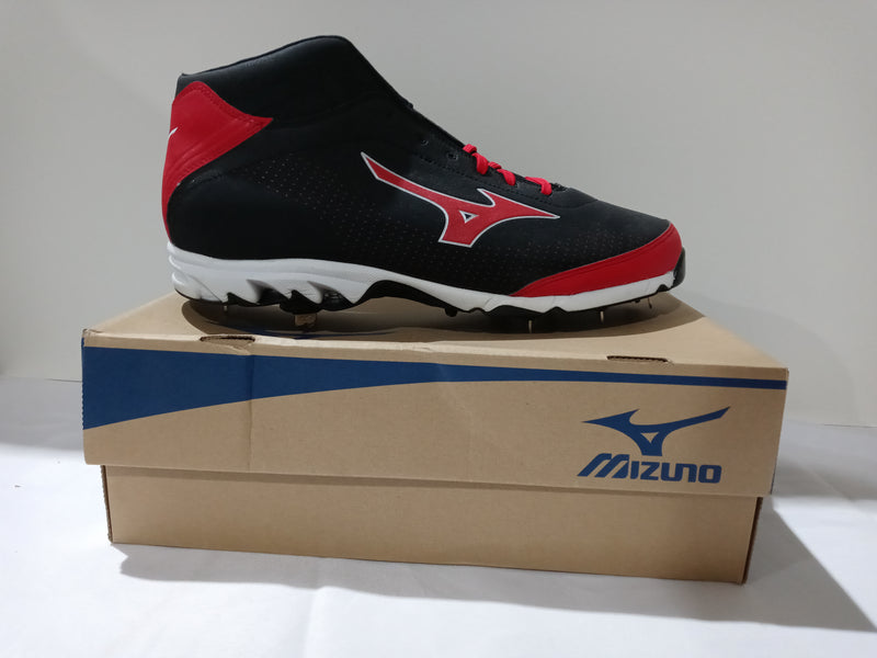 Mizuno Men Size 16 Black/red 9 Spike Vapor Elite 7 Mid Pair Of Shoes