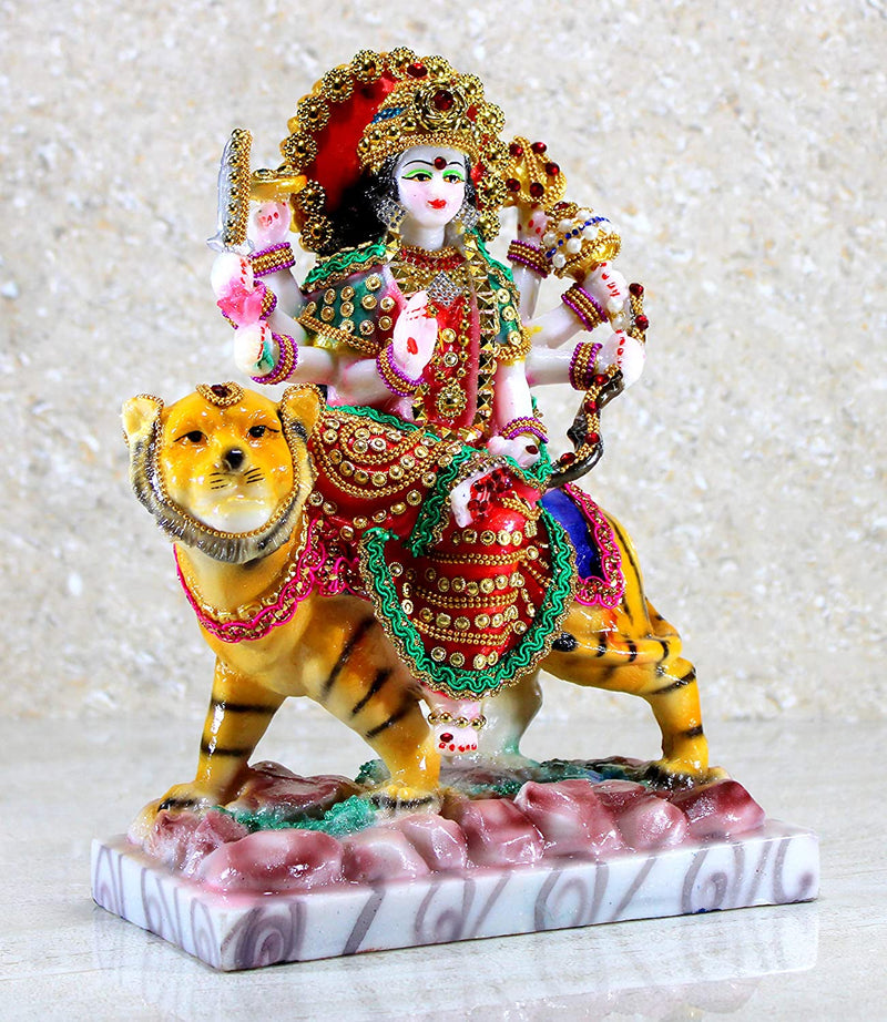 Esplanade 10 Inch Resin Maa Durga Mata Rani Idol Statue Murti Moorti