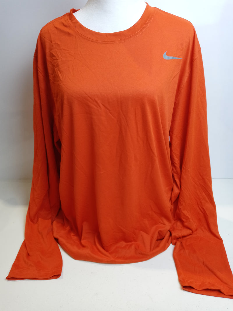Nike Men's Legend Long Sleeve Performance Shirt Orange Size XL T-Shirt