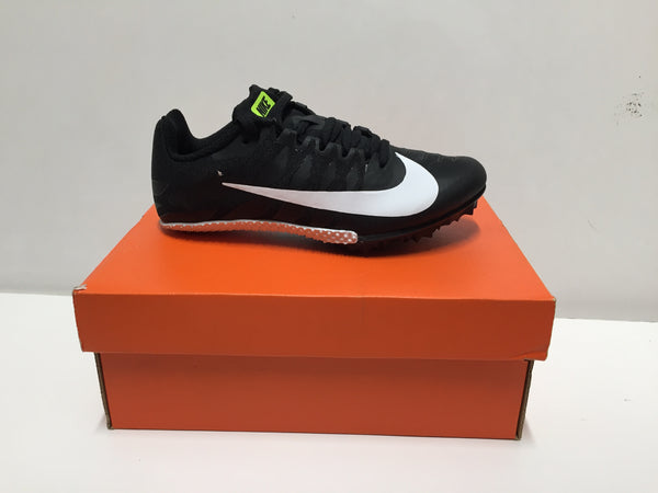 NIKE Kids SIZE 1 BLACK/WHITE VOLT ZOOM RIVAL S9 Pair of Shoes