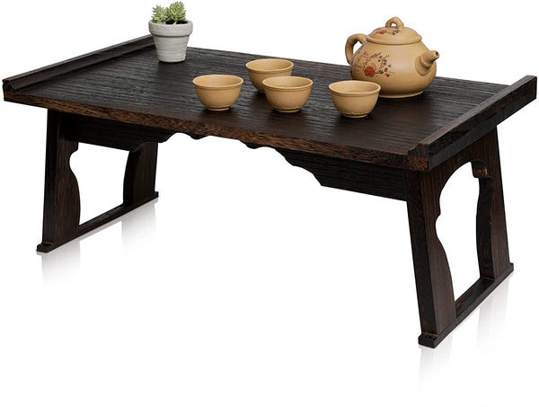 Japanese Style Floor Altar Table for Meditation Decor & Buddhist Statues