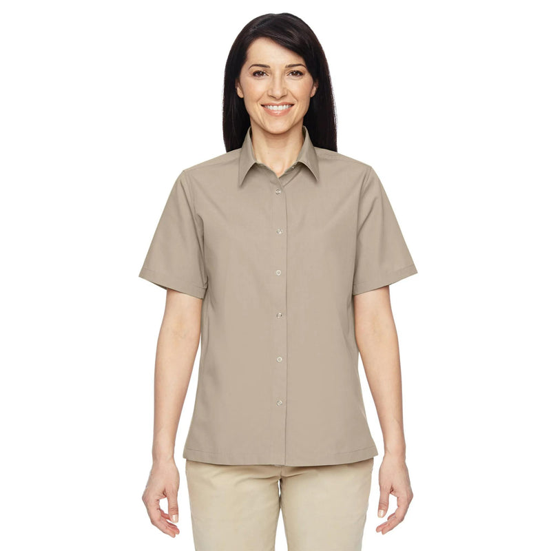 Harriton M545w Ladies' Advantage Snap Closure Short-sleeve Shirt Size XL Shirt