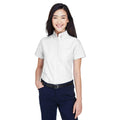 Ultraclub Ladies Classic Wrinkle Resistant Short Sleeve Oxford 8973 White XL Shirt