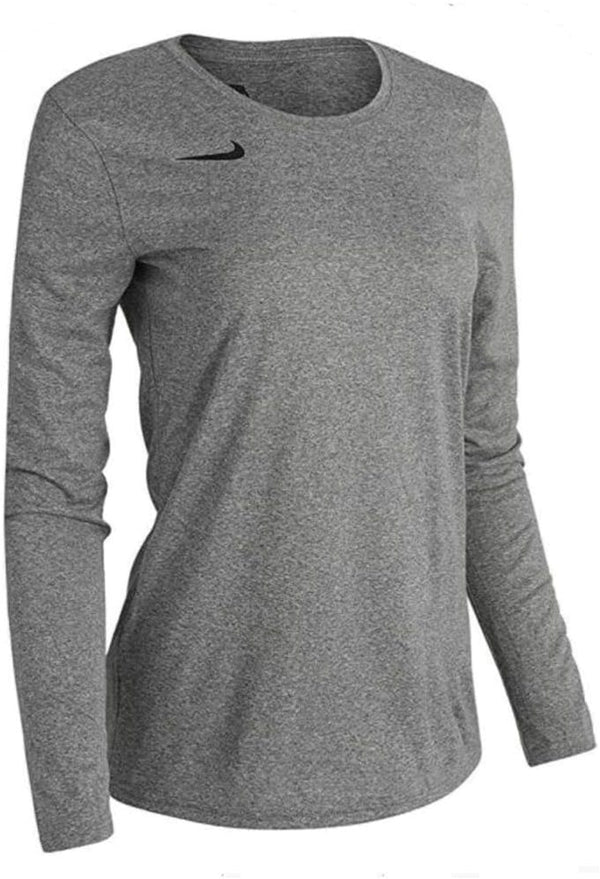 Nike womens LonGrade Schoolleeve Legend T Shirt X-Small Carbon Size X-Small