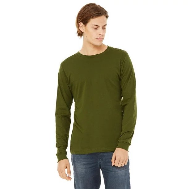 Unisex Jersey Long-sleeve T-Shirt Olive XL