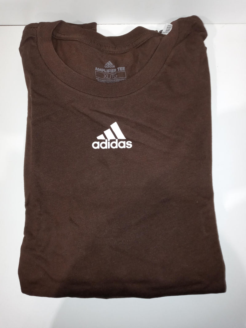 Adidas Men Size X-Large Coffee Amplifier Ls T-Shirt