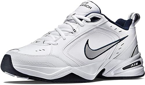 Nike Men's Size 6 White Metallic Silver Air Monarch  Iv 4e Pair Of Shoes