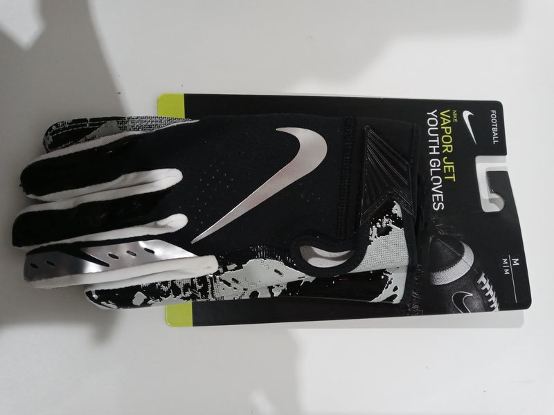 NIKE YOUTH VAPOR JET 5.0 BLACK/WHITE-METALLIC Gloves