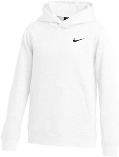 Nike Kid's Youth Fleece Pullover Hoodie Color White Size Large Hoodies & Sweatshirts