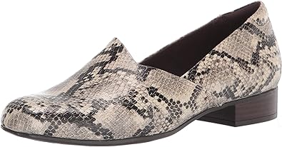 Clarks Women's Juliet Palm Loafer Taupe  Synthetic Snake Size 7 Pair of Shoes