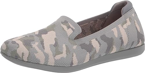 Clarks Women's Carly Dream Loafer Flat Khaki Camo Knit Size 8.5 Pair of Shoes