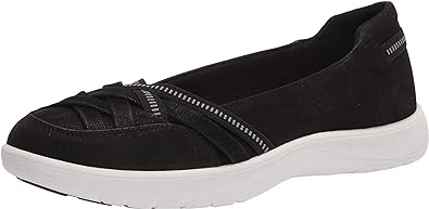 Clarks Women's Adella Poppy Sneaker Black Textile Size 5 Pair of Shoes