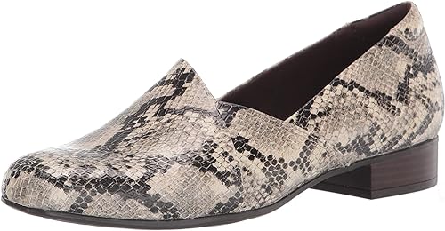 Clarks Women's Juliet Palm Loafer Taupe Synthetic Snake Size 5.5 Pair of Shoes