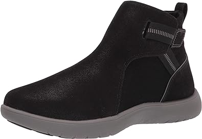 Clarks Women's Adella Cove Ankle Boot Black Textile Size 10 Pair of Shoes