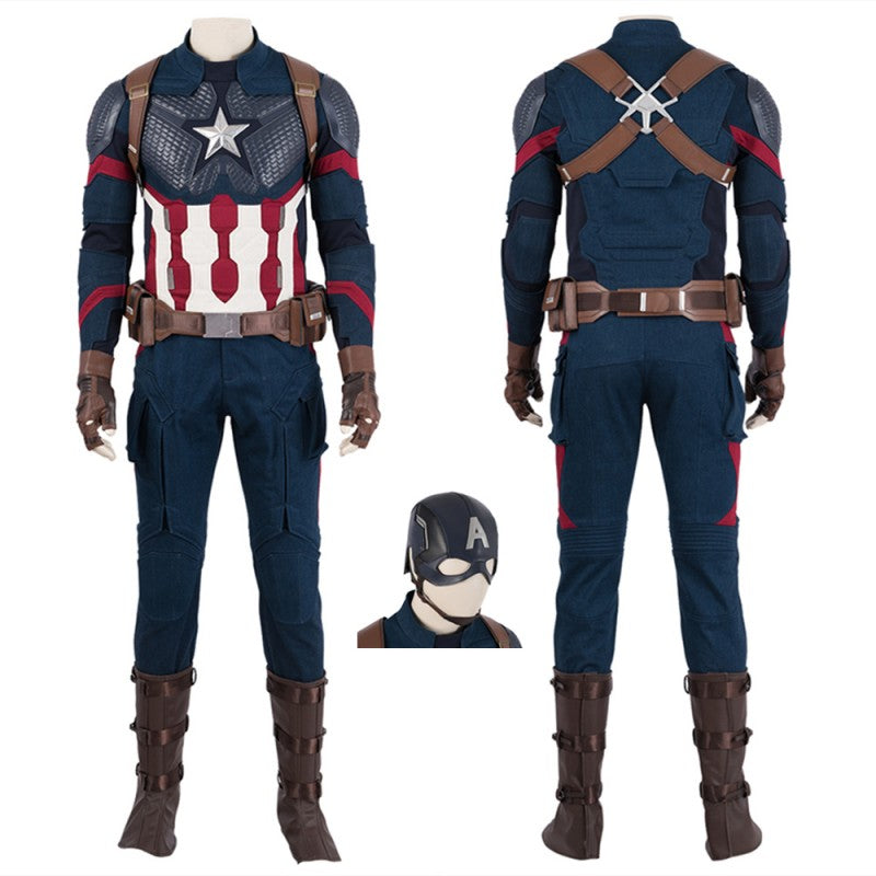 Captain America Men's Cosplay Costume Avengers Suit Medium
