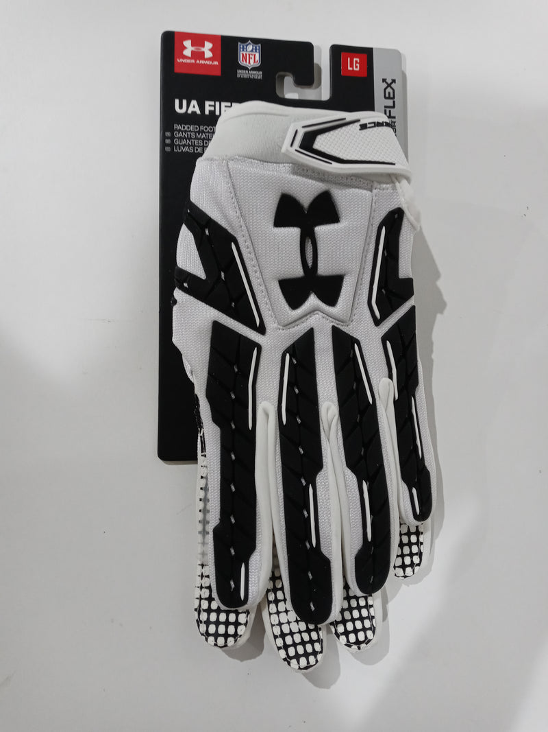 Under Armour Men Size Large Black/white Ua Fierce Gloves