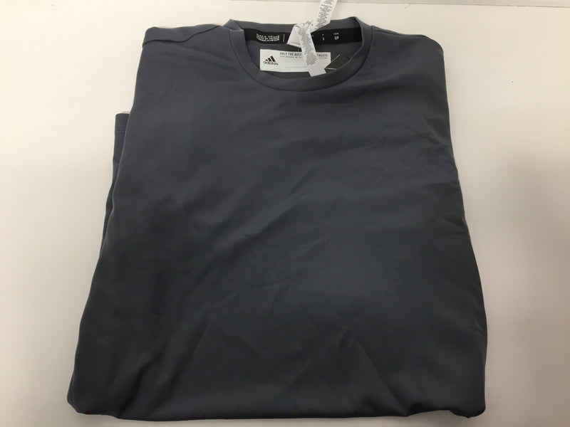 Adidas Men Size Small Onix/white Clima Tech Tee T-shirt