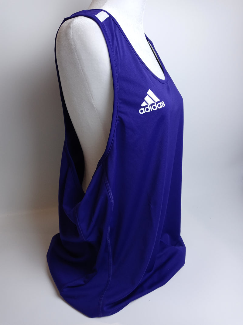 Adidas Team 19 Singlet Men's Trakc and Field 2xl Purple White T-Shirt