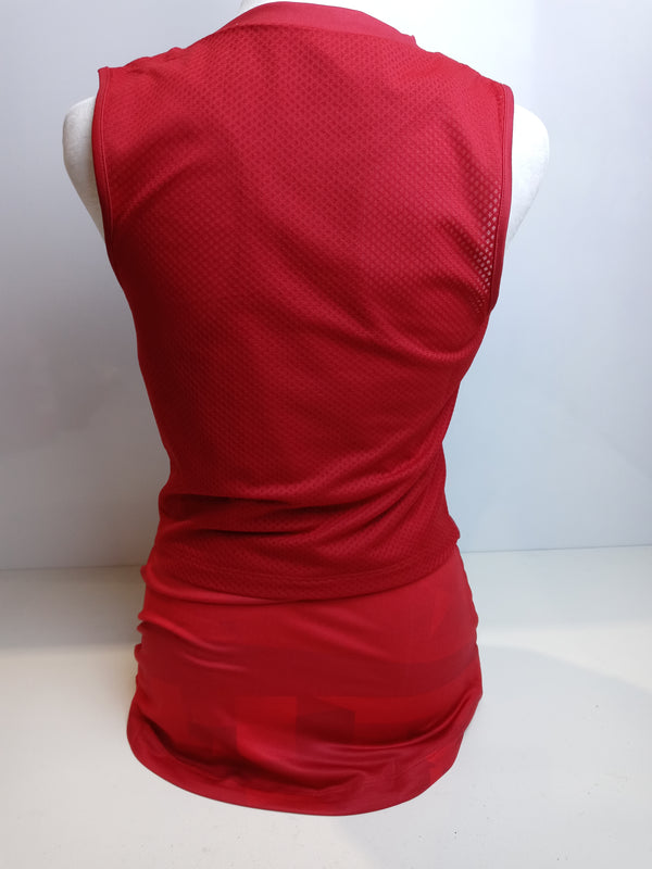 Adidas Women Size Small Team Power Red Vivid Usav Blue W T-Shirt
