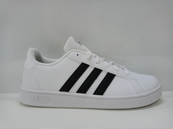 Adidas Kid's Size 3.5 Black White Grand Court Pair Of Shoes