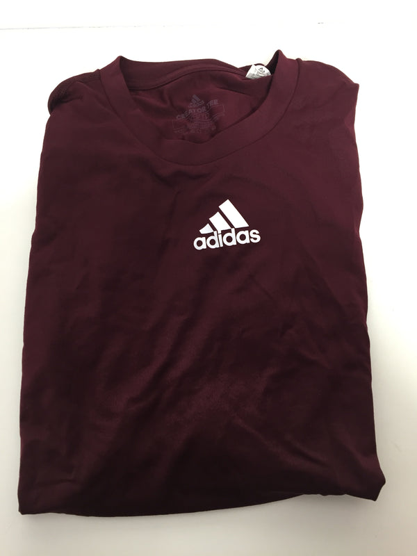 Adidas Men Size XSmall Maroon white Creator Ls T-Shirt