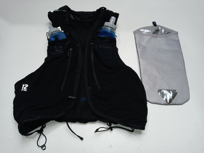 Salmon Advanced Skin 12 Set Unisex Black Running Vest Backpack Black X Large
