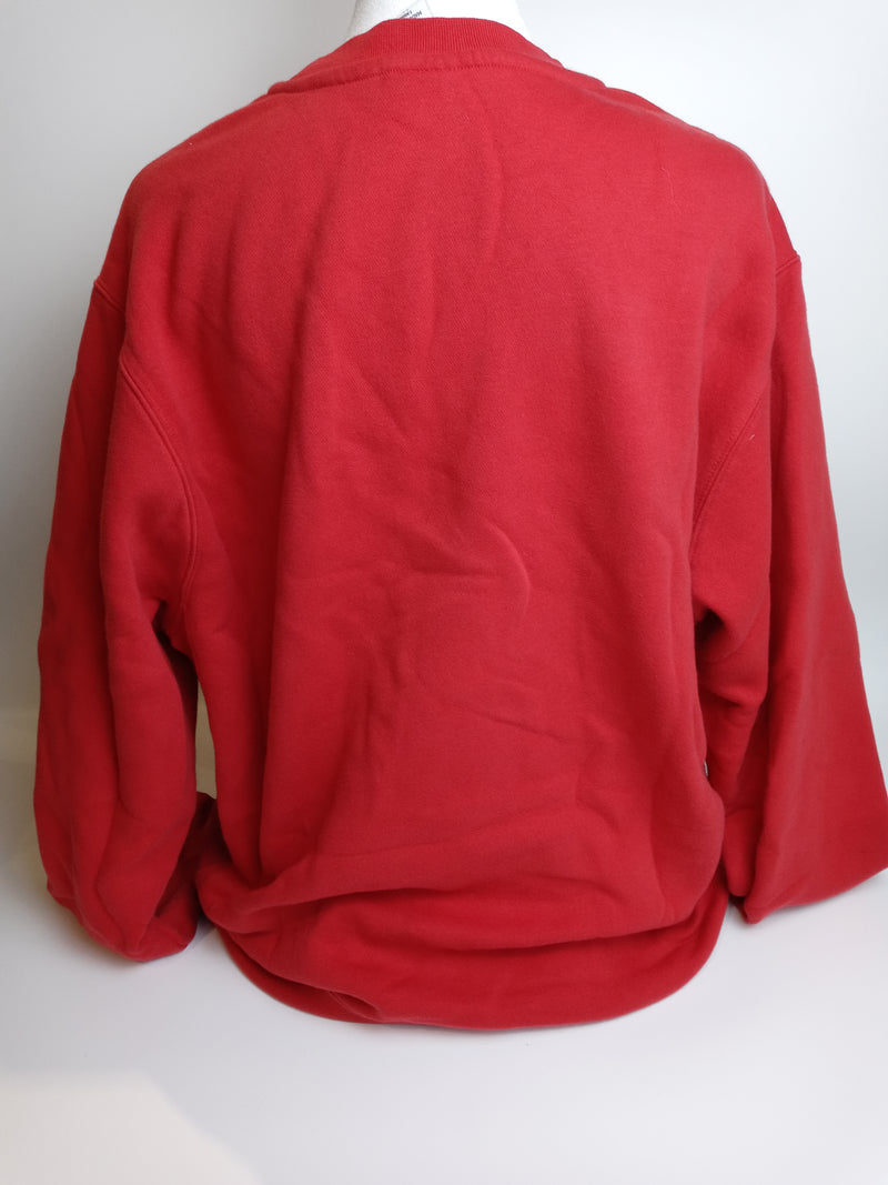 Nike Club Fleece Crew Men's Sweatshirt Crewneck Size Medium Red Hoodie