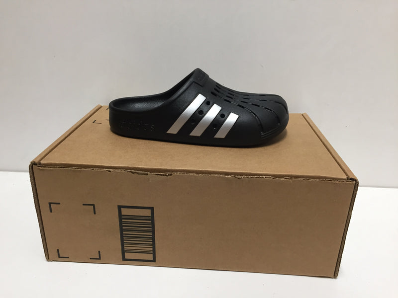 ADIDAS-UNISEX-W-5/M-4-BLACK/PLATINUM-ADILETTE CLOG