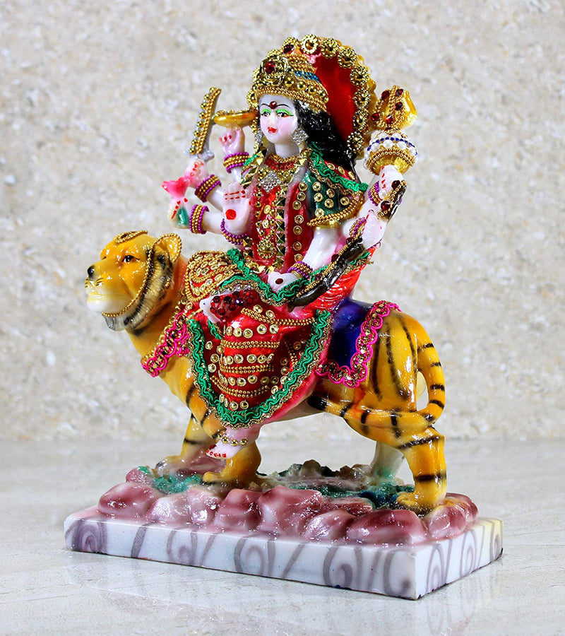 Esplanade 10 Inch Resin Maa Durga Mata Rani Idol Statue Murti Moorti