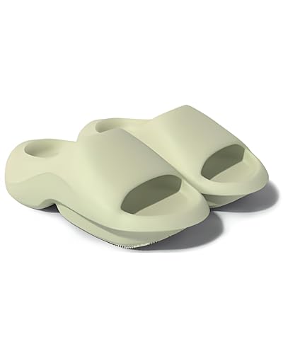 Ocean Ventures Green Platform Sandals Women Slippers Chunky White Slides