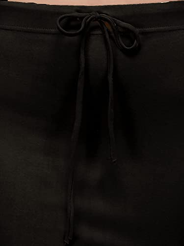 Craftstribe Fishcut Saree Shapewear Petticoat Black Viscose Lycra