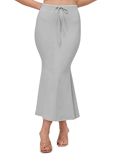 Craftstribe Fishcut Saree Shapewear Petticoat for Women Gray