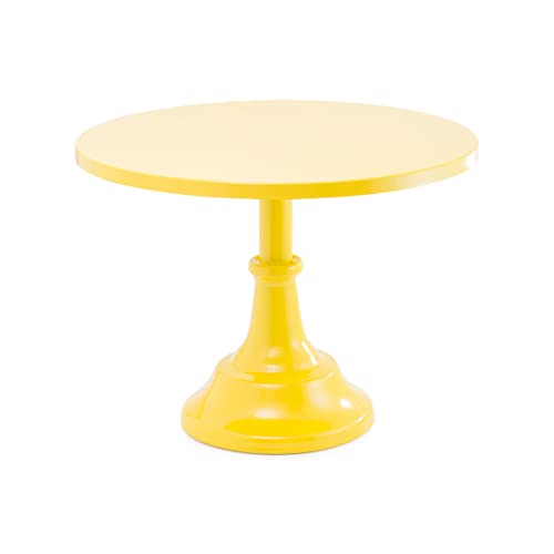 Upper Midland Products Cake Stand Home Decor with 2 Part Detachable Design Yellow