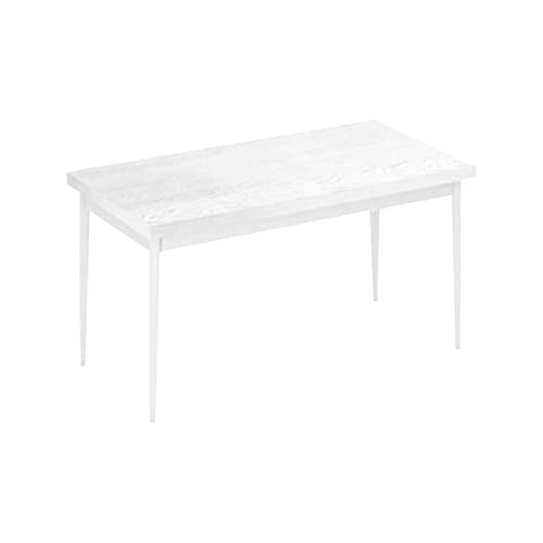 Dining Table Inhabits the Shop Conical Metallic Support 155 X 80 X 75 Cm White